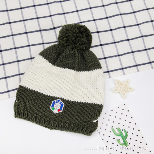 Knitted Panel Unisex Hat